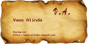 Vass Alinda névjegykártya